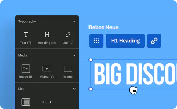 drag and drop visual editor